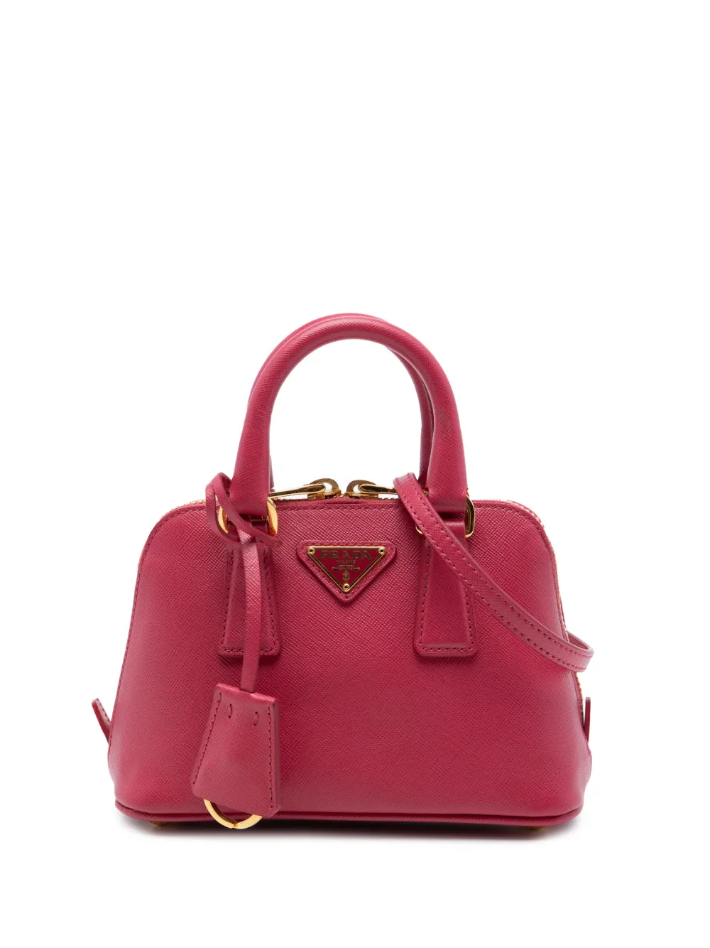 Prada Pre-Owned 2000-2013 Mini Saffiano Lux Promenade satchel - Rosa