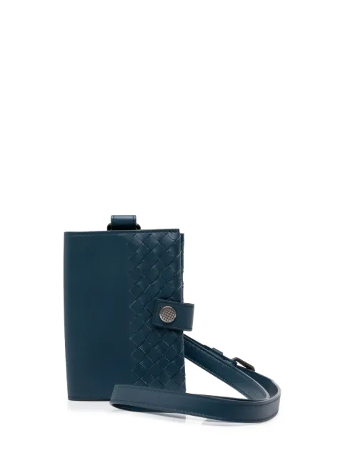 Bottega Veneta Pre-Owned funda para pasaporte de piel de napa con diseño Intrecciato y correa 2012-2026