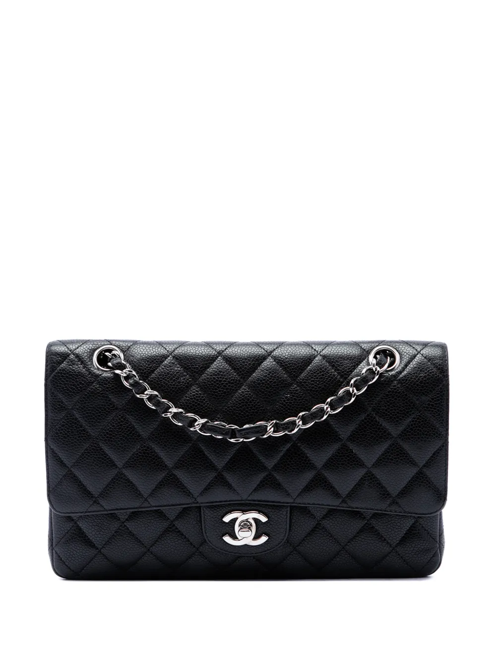 CHANEL Pre-Owned 2008-2009 Medium Classic Caviar Double Flap shoulder bag - Black