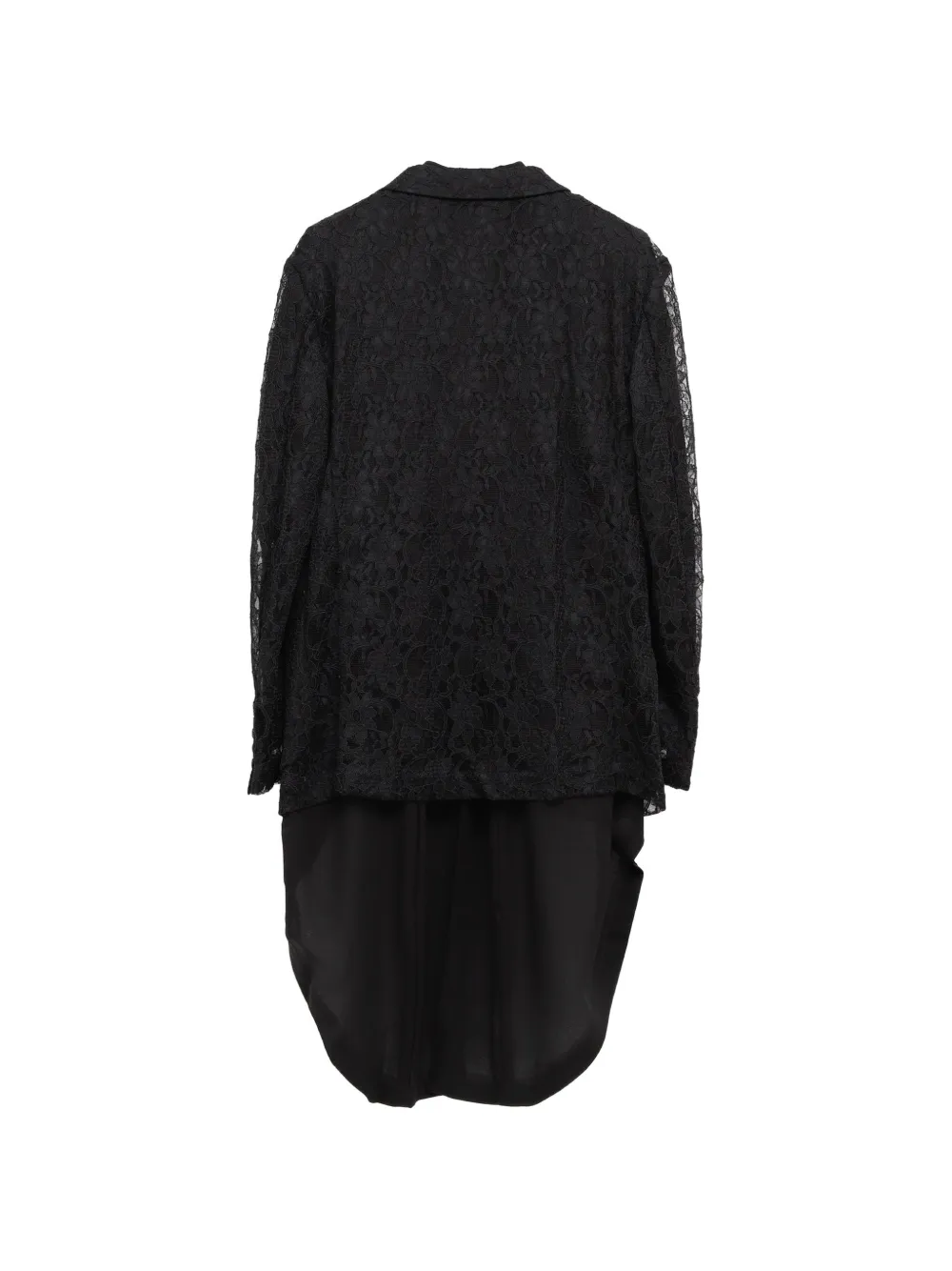 Comme Des Garçons double-layered lace blazer Zwart