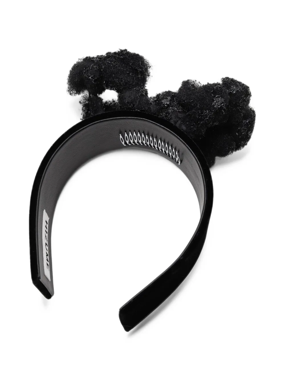 Comme Des Garçons x Hizume sculptural velvet headband Zwart