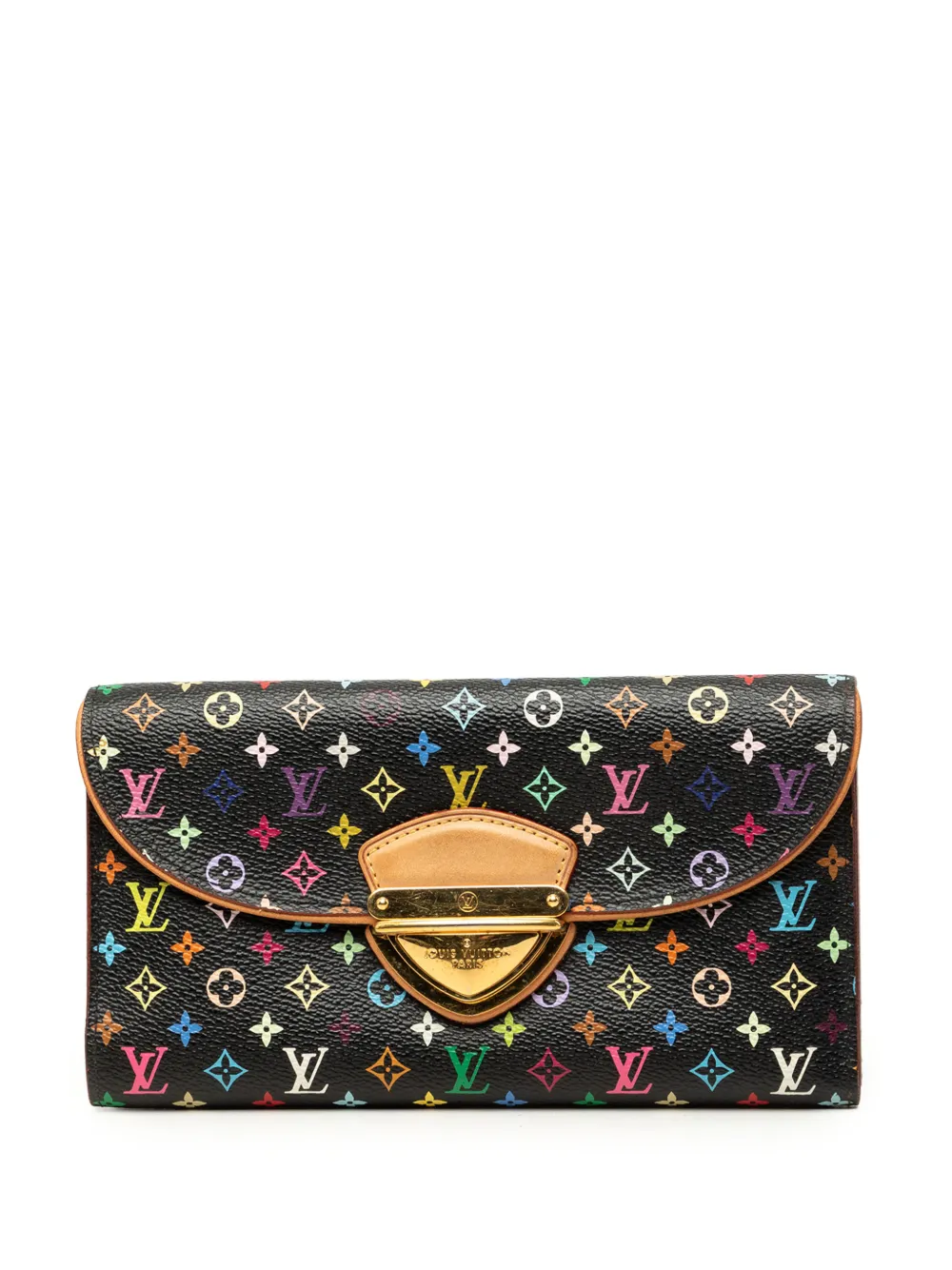 Louis Vuitton Pre-Owned 2011 Takashi Murakami Monogram Multicolore Eugenie Wallet long wallets - Nero