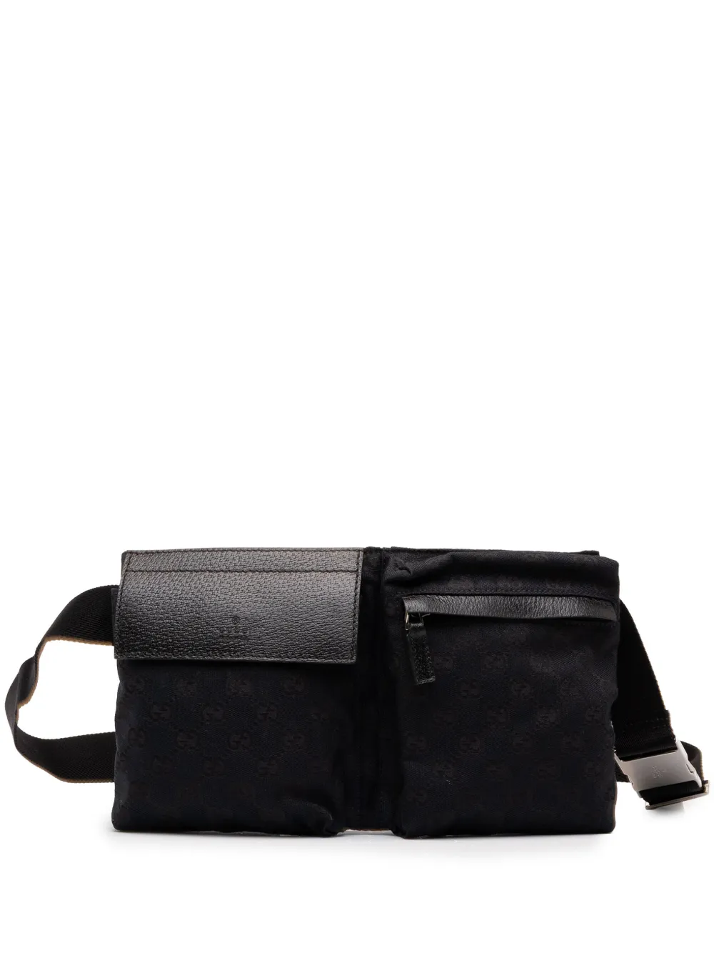 Gucci Pre-Owned 2000-2015 GG Canvas Double Pocket belt bag - Nero