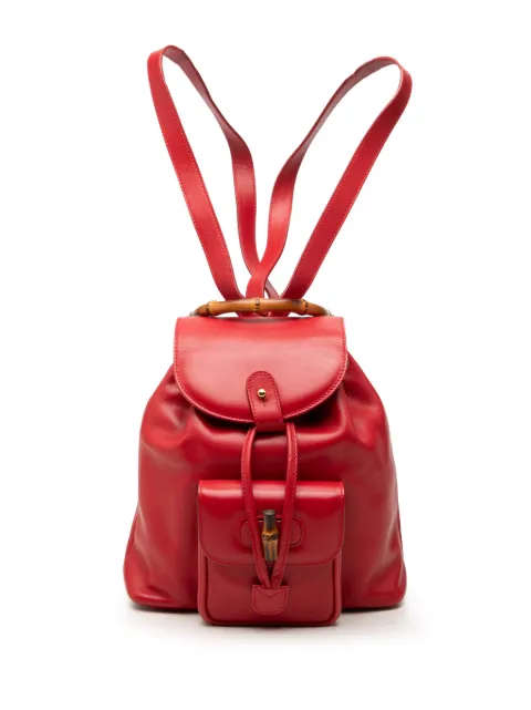 Gucci Pre-Owned 2000-2015 Calfskin Bamboo Drawstring backpack
