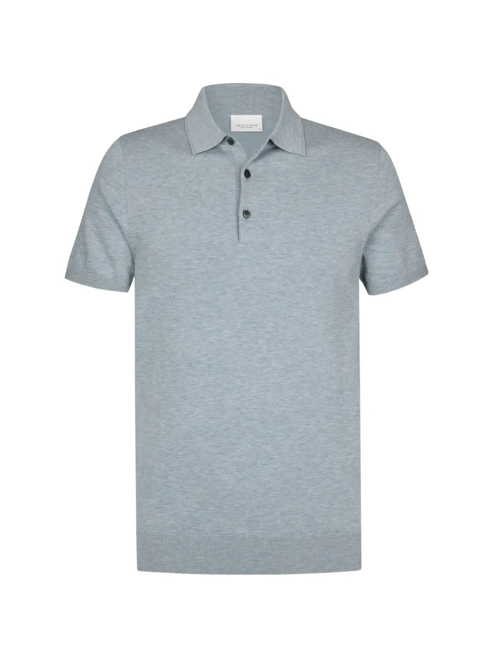 Profuomo fine-knit polo shirt Blauw
