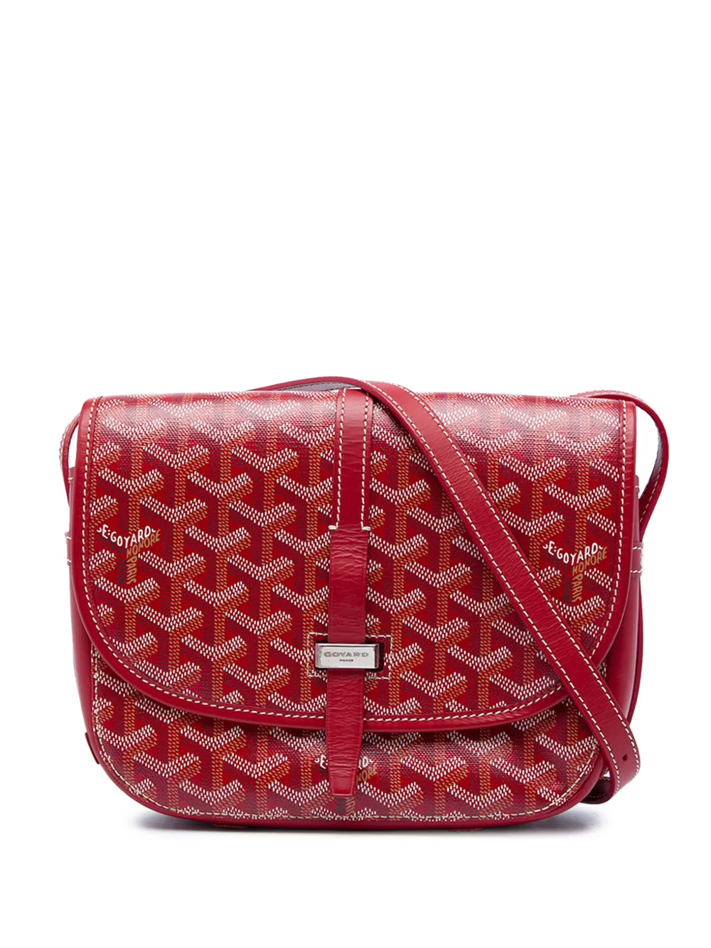 2018 Goyardine Belvedere II PM crossbody bag (Red, pre-owned)