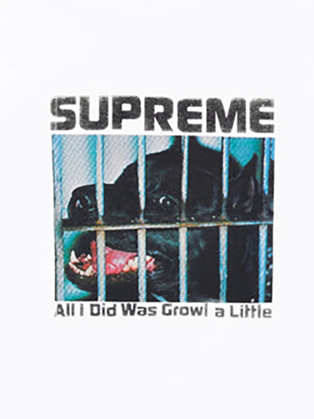 Supreme Growl-print T-shirt Wit