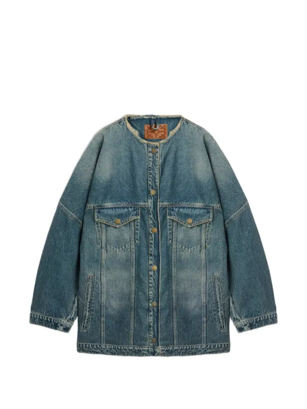 MOMONÌ Heima Oversized Denim Jacket | Azul | FARFETCH BR