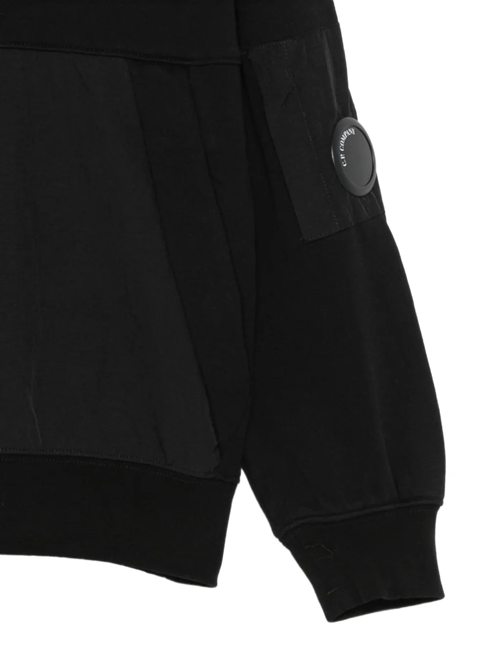 C.P. Company Kids Lens-detail panelled sweater Zwart