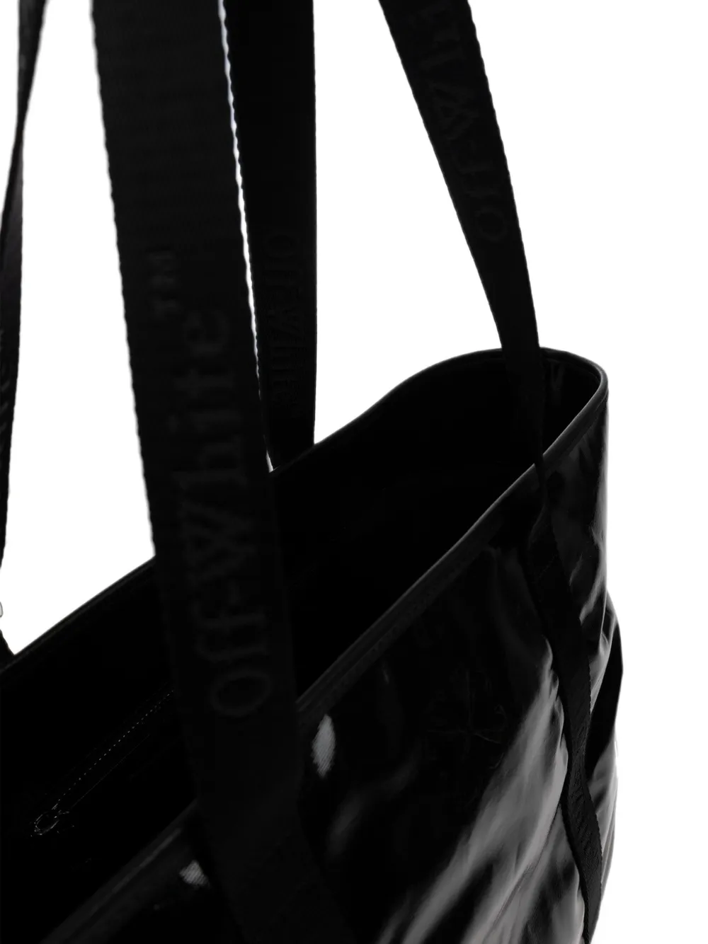Off-White Jitney logo-strap tote bag Zwart