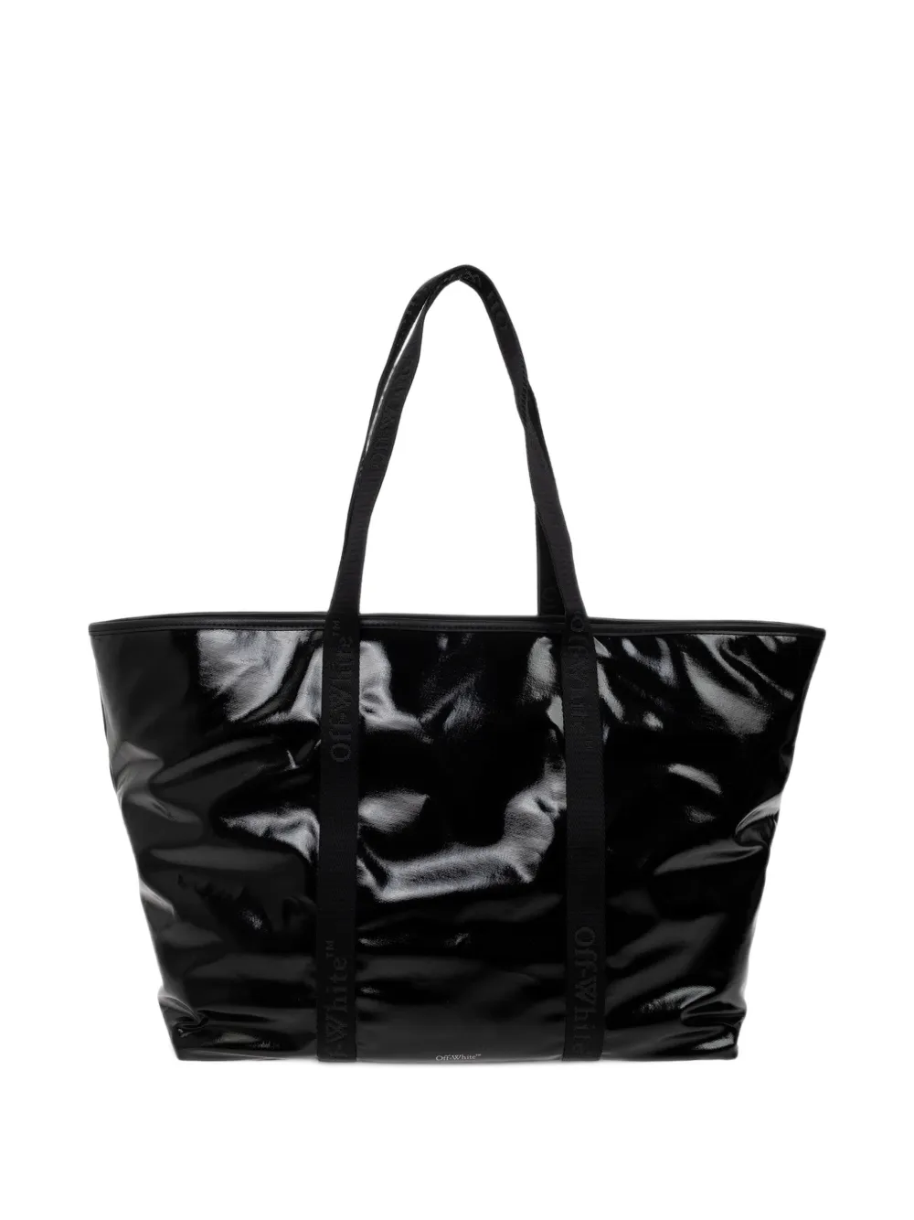 Off-White Jitney logo-strap tote bag Zwart