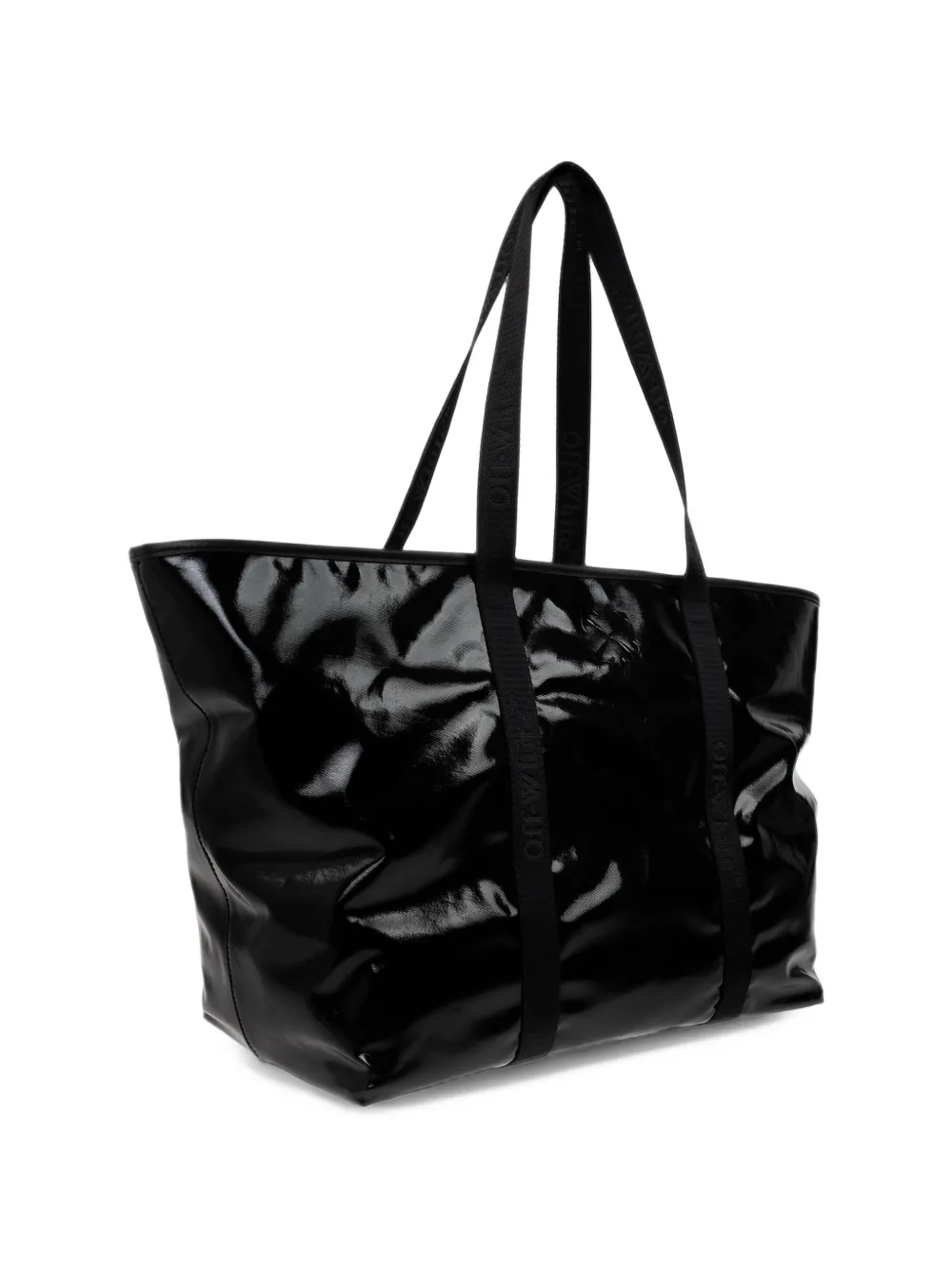 Off-White Jitney logo-strap tote bag Zwart