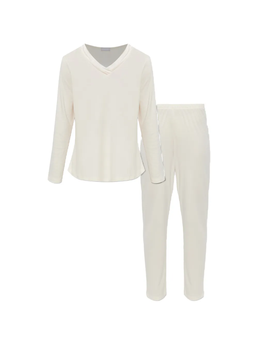 Hanro Tyra satin-trim pajama set - Nude