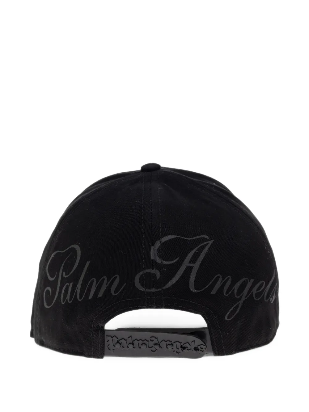 Palm Angels logo-embroidered baseball cap Zwart