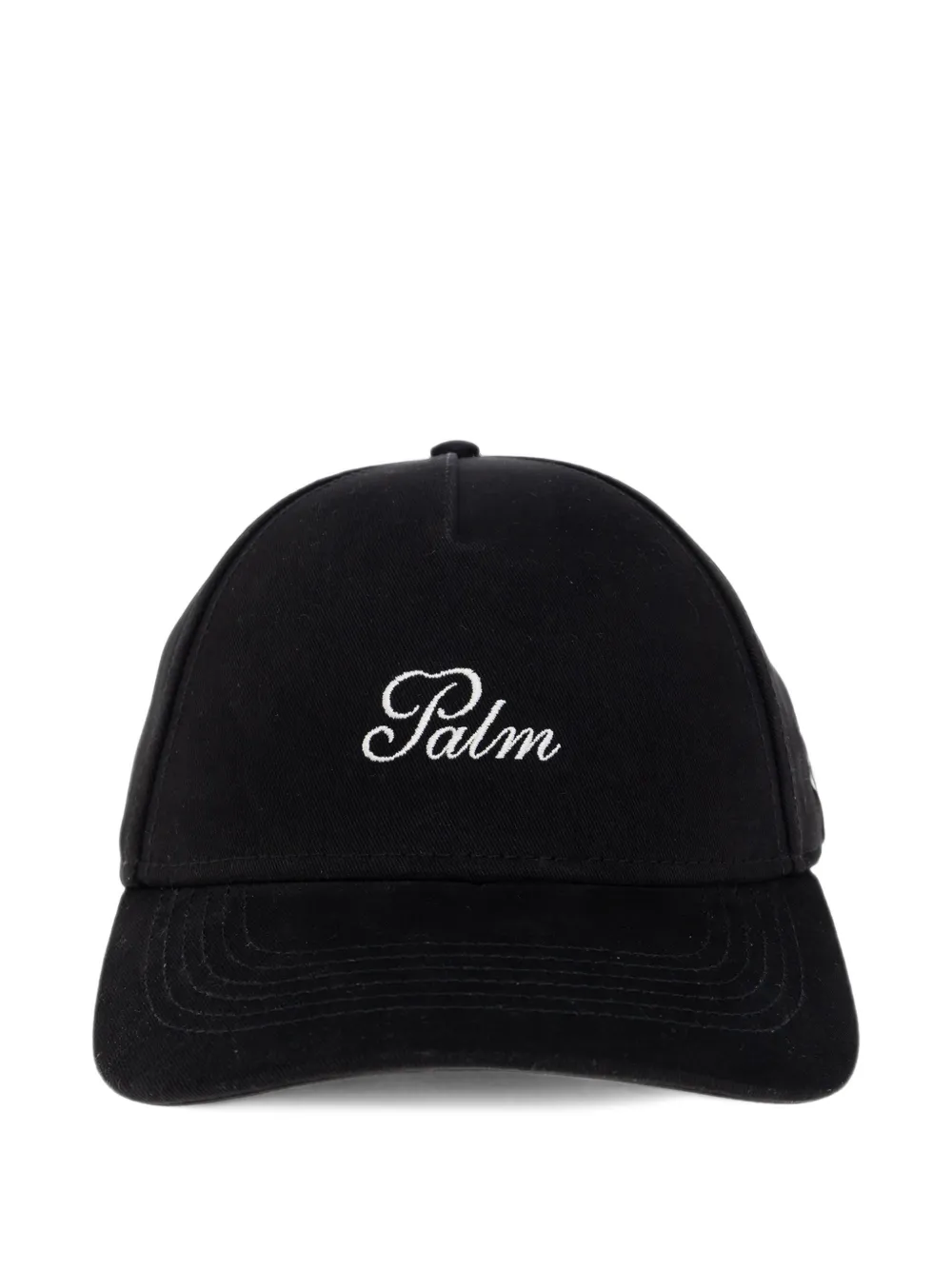 Palm Angels logo-embroidered baseball cap Zwart