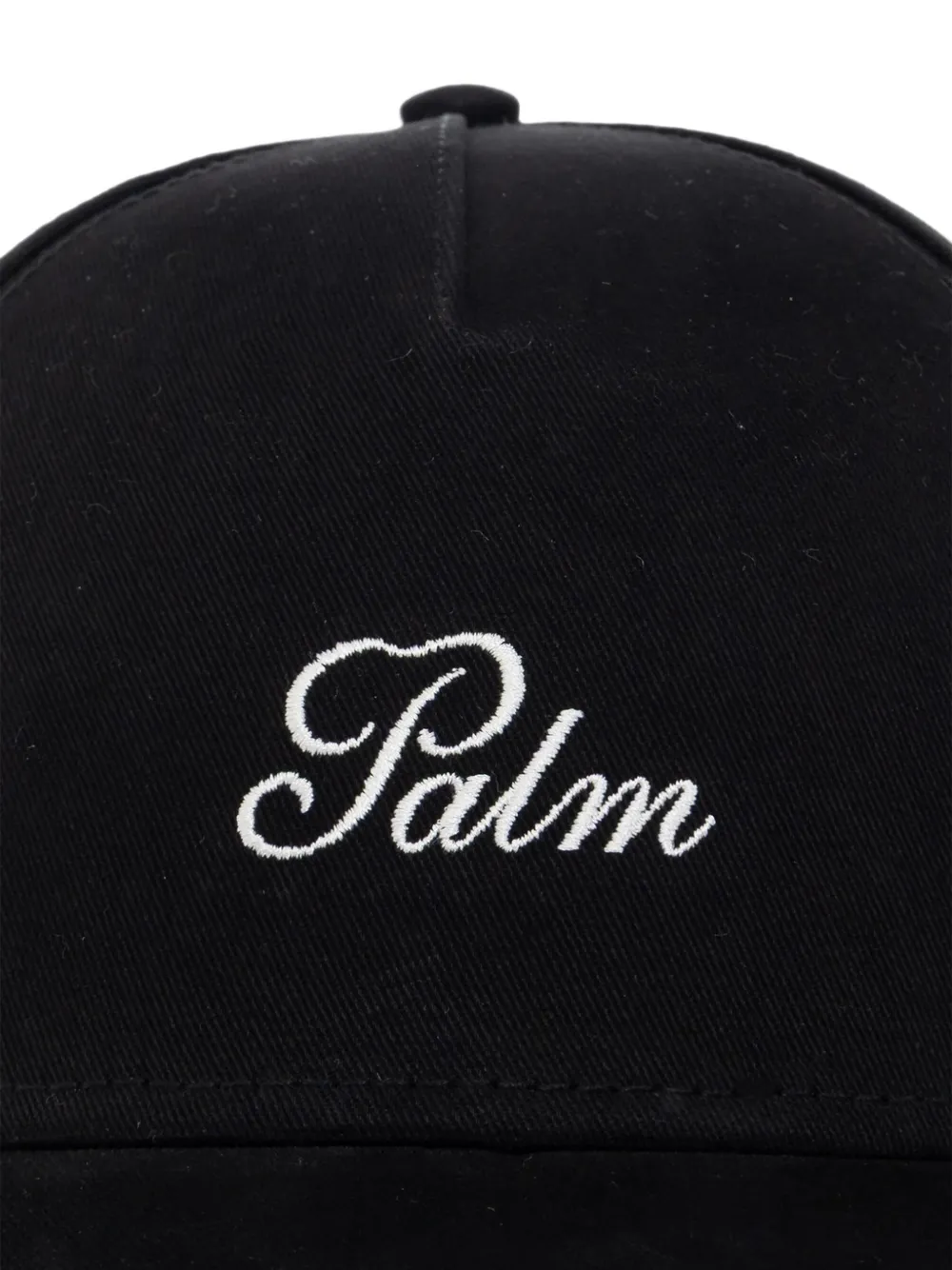 Palm Angels logo-embroidered baseball cap Zwart