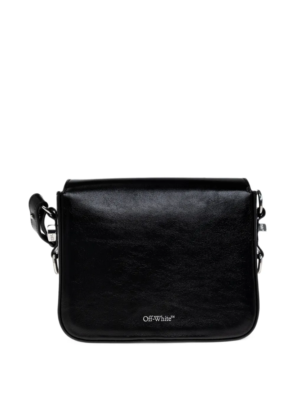 Off-White Binder leather shoulder bag Zwart