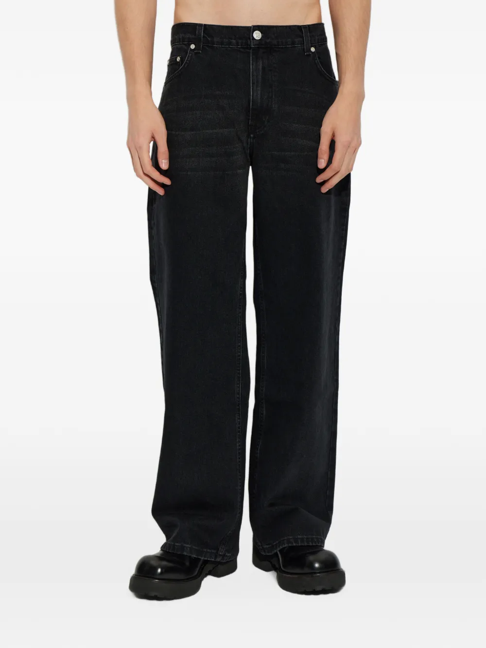 MISBHV straight-fit jeans Zwart
