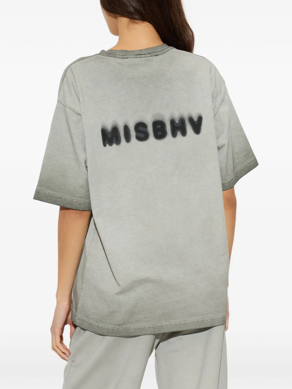 MISBHV Community logo-print cotton T-shirt Grijs