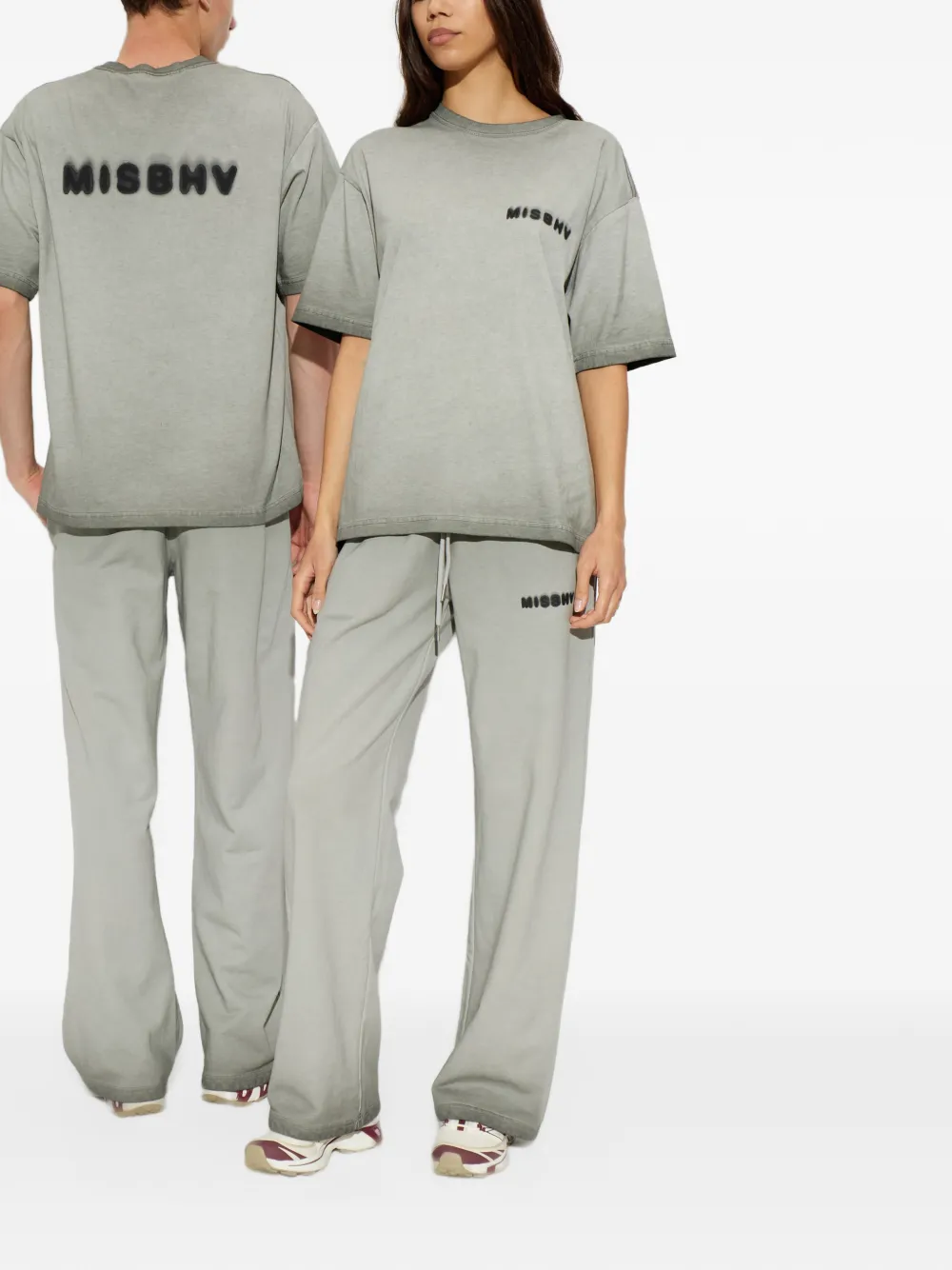 MISBHV Community logo-print cotton T-shirt Grijs