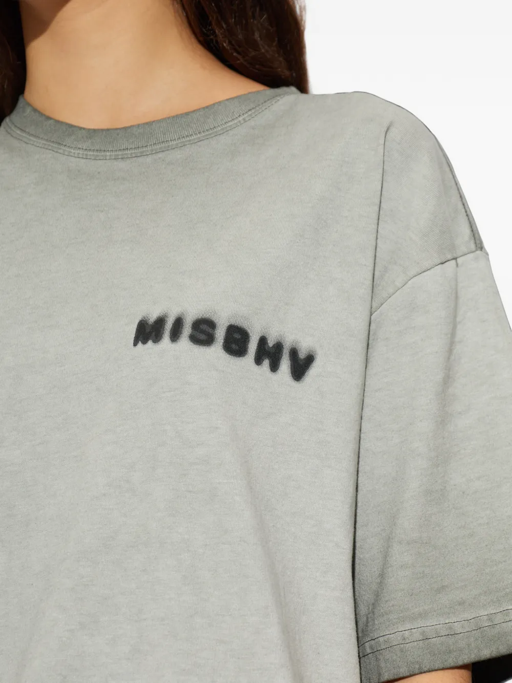 MISBHV Community logo-print cotton T-shirt Grijs