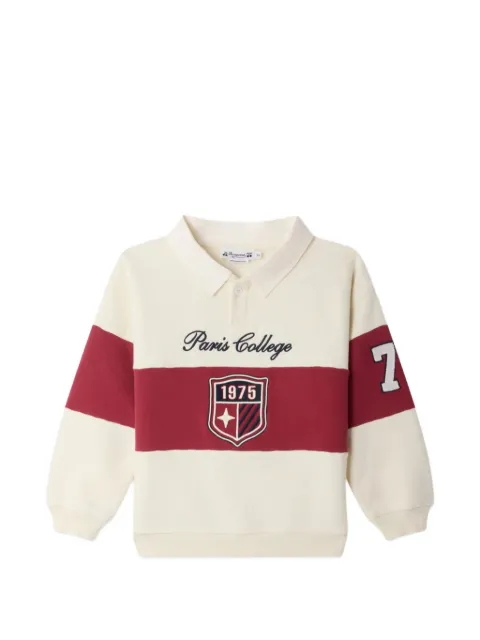Bonpoint Mazarin logo-embroidered striped polo shirt