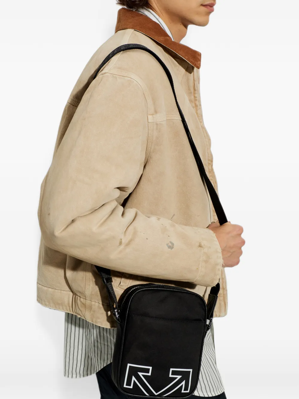 Off-White Heritage Vertical messenger bag Zwart