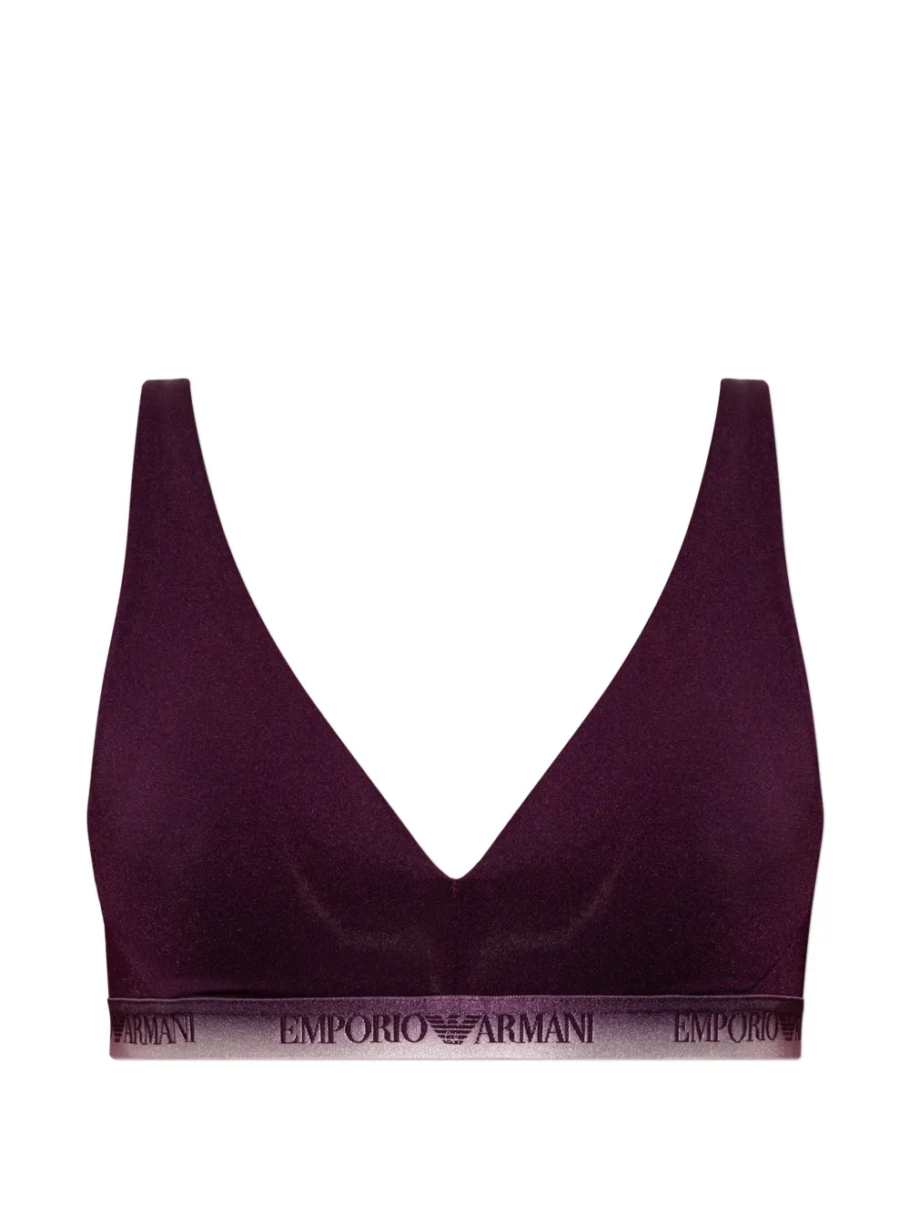 Emporio Armani logo-underband bralette - Viola