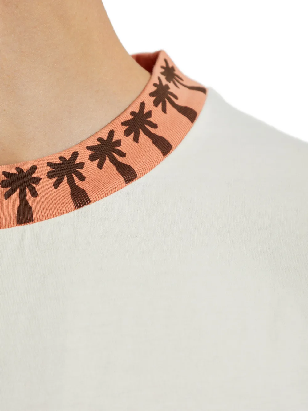 Palm Angels palm rib regular tee Beige