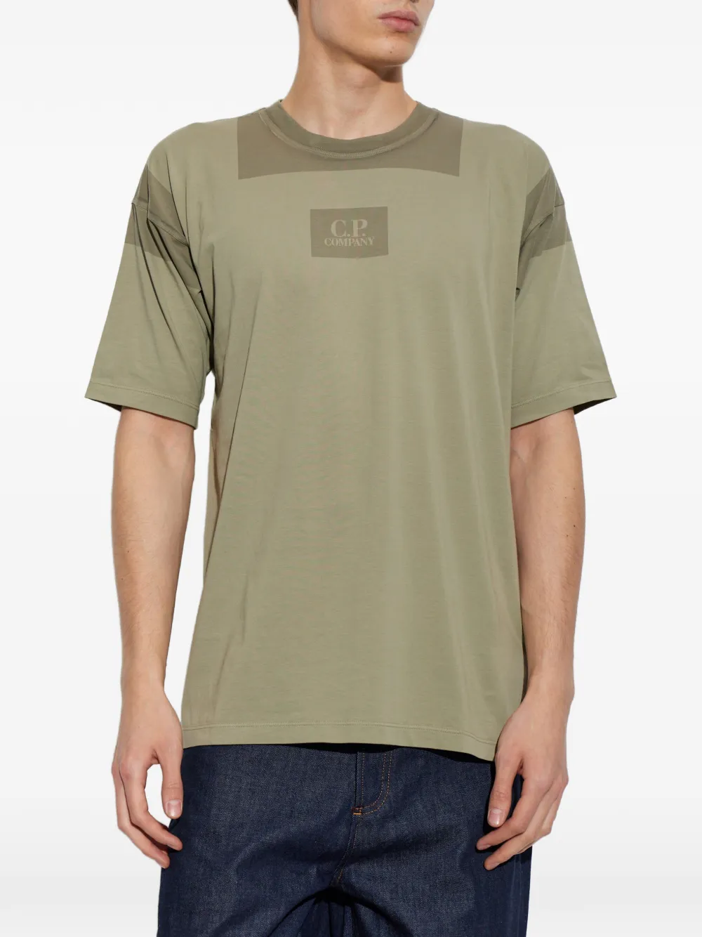C.P. Company 24 1 jersey short-sleeve chest logo T-Shirt Groen