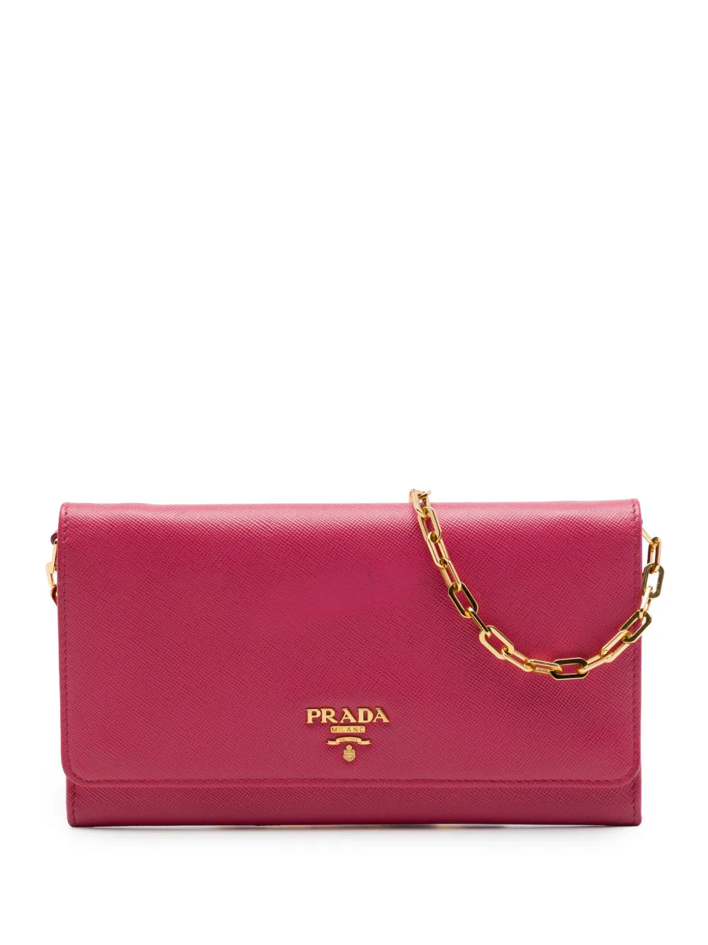 Prada Pre-Owned 2013-2026 Saffiano Wallet on Chain crossbody bag - Rosa