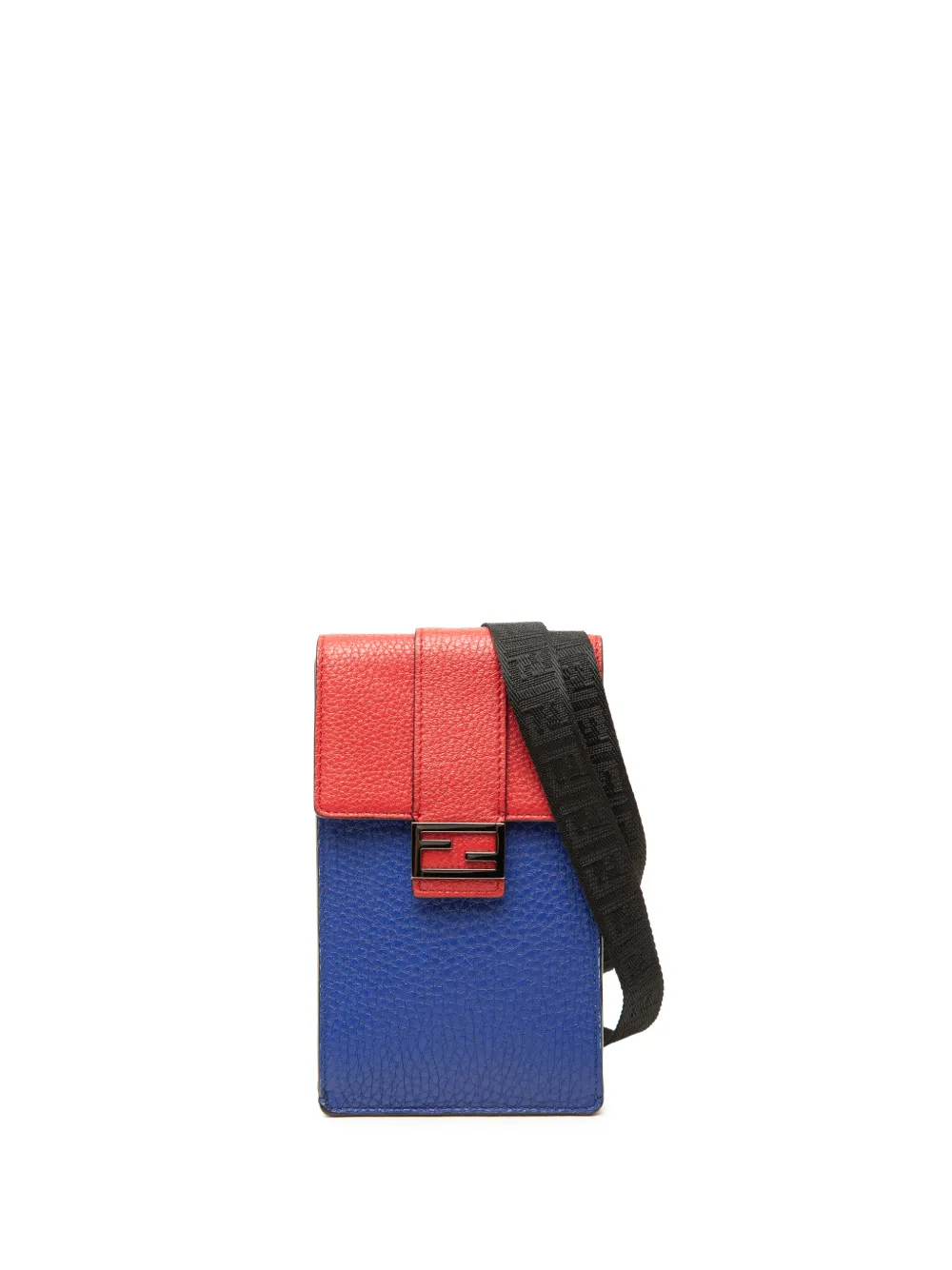 Fendi Pre-Owned 2010-2026 Bicolor Leather Phone Holder crossbody bag - Blau