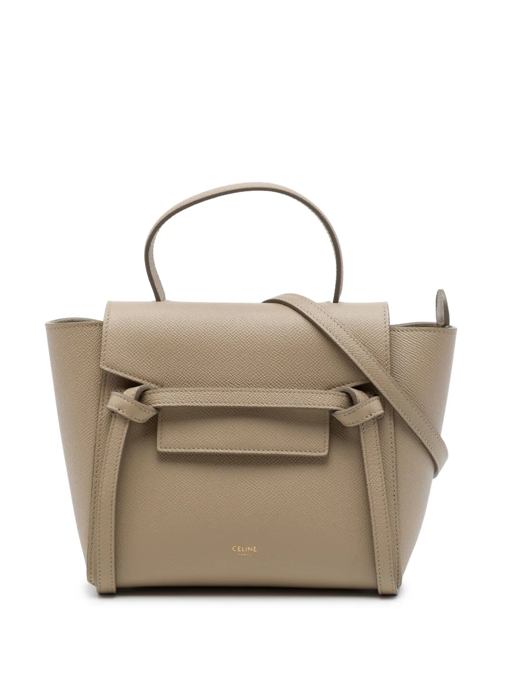 Celine Pre-Owned 2022 Nano Grained Calfskin Belt Bag satchel - Neutrals