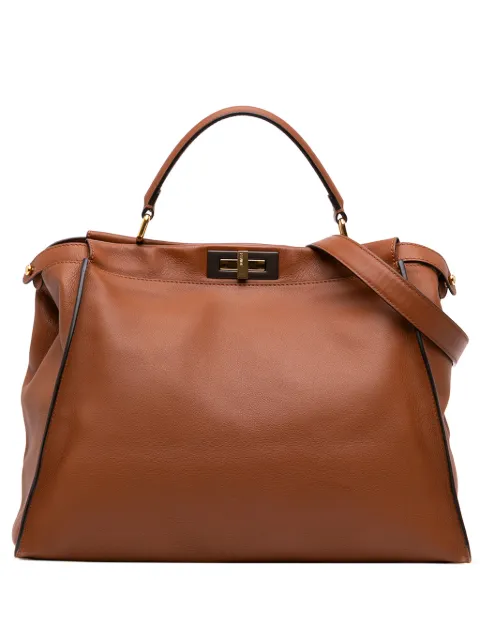 Fendi Pre-Owned bolsa satchel Peekaboo Iconic grande de piel 2010-2026