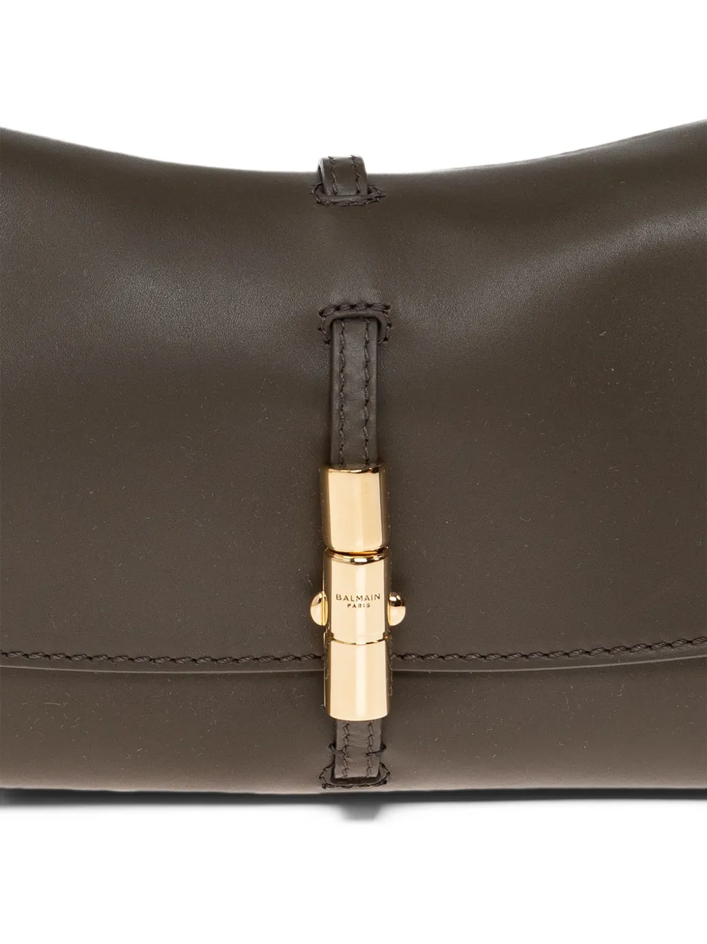 Balmain Metropolis leather shoulder bag Groen