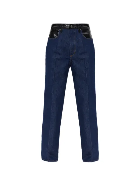 AGOLDE jeans rectos con ribete de piel