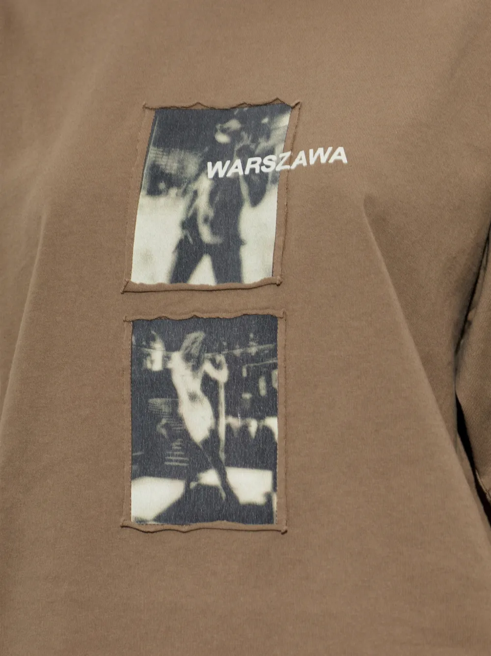 MISBHV graphic-print raw-edge T-shirt Zwart