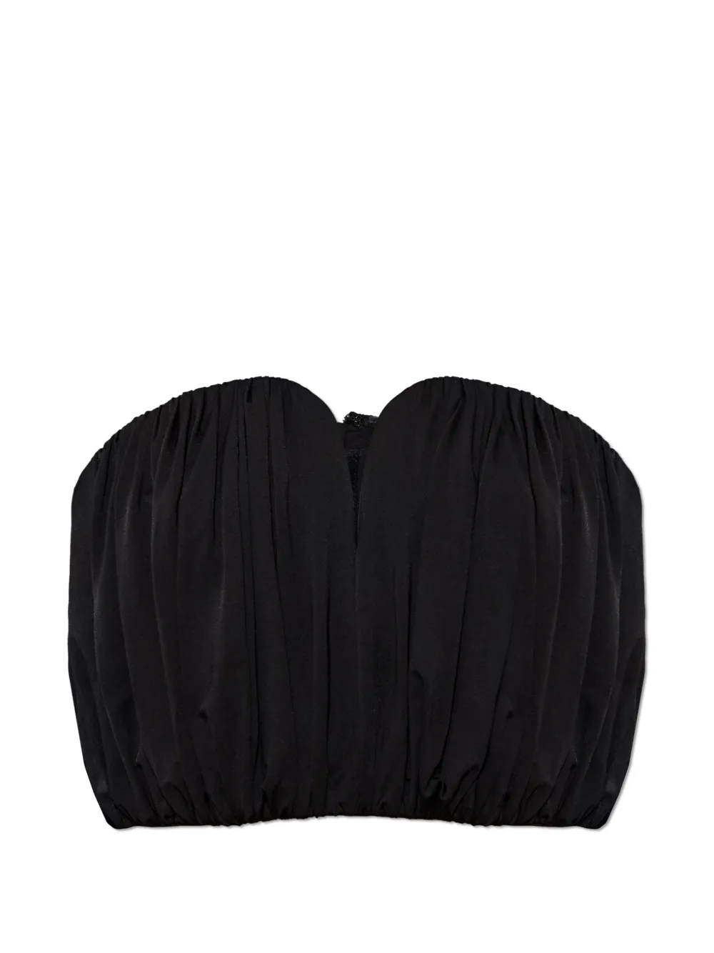 Self-Portrait draped strapless top Zwart