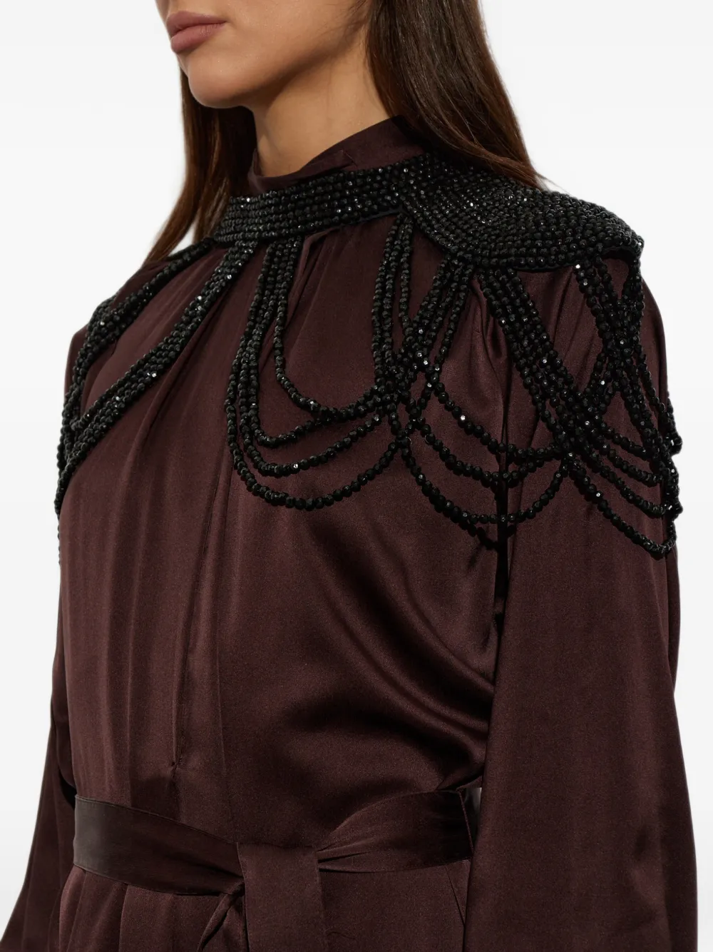 Forte Forte beaded fringed necklace - Nero