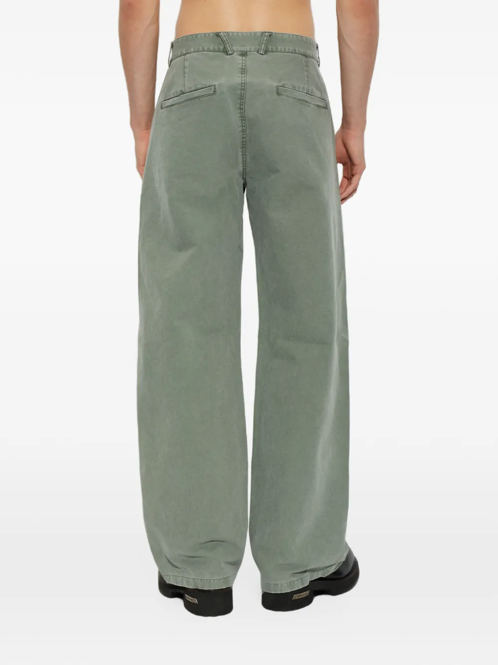 MISBHV logo-plaque straight-cut trousers Groen