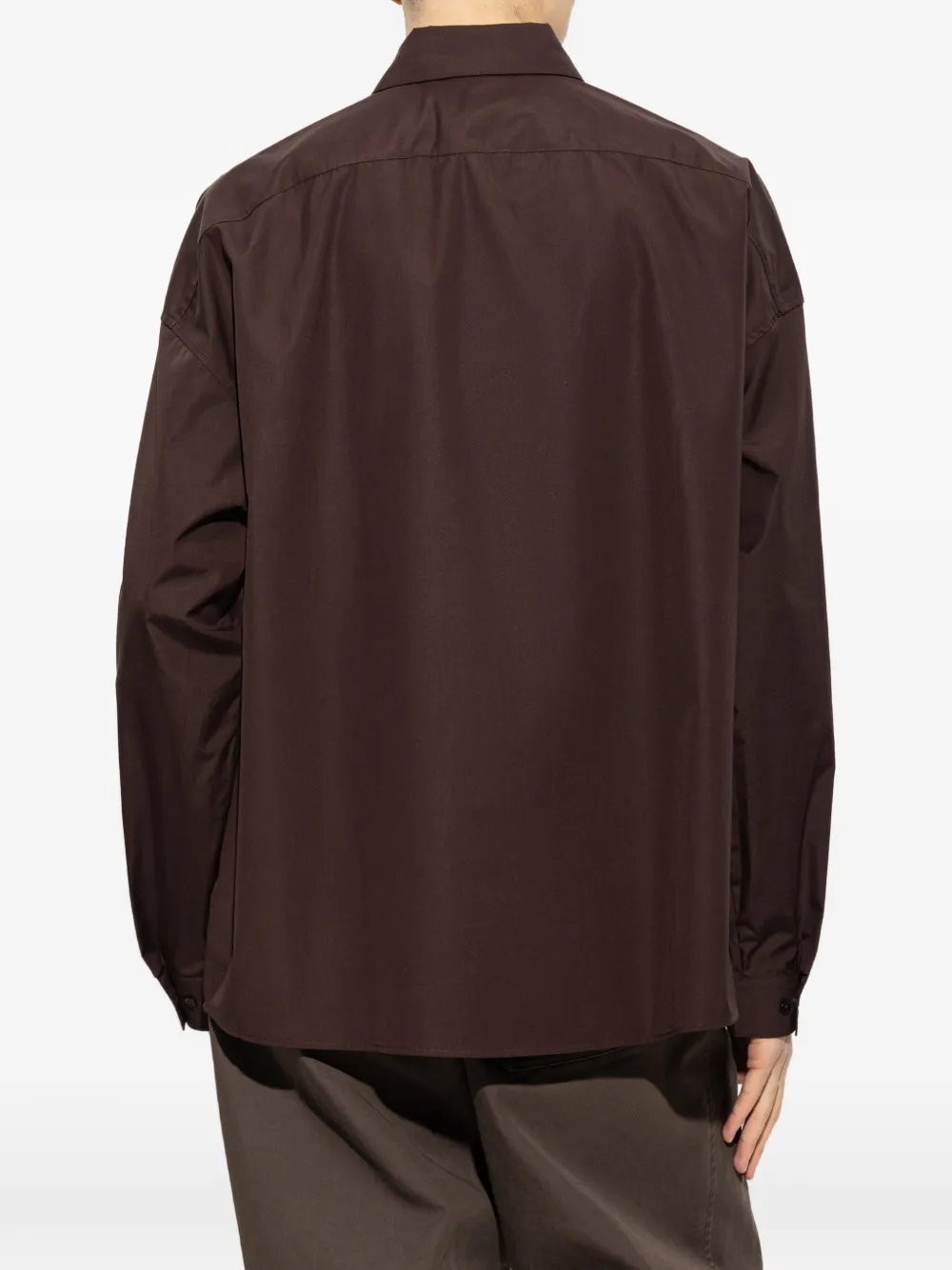 Marni logo-print pocket shirt Bruin