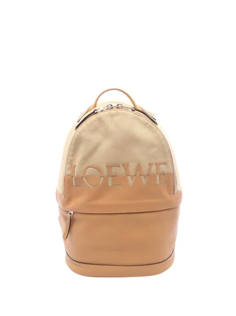 Loewe Pre-Owned 2010-2026 Canvas and Leather backpack