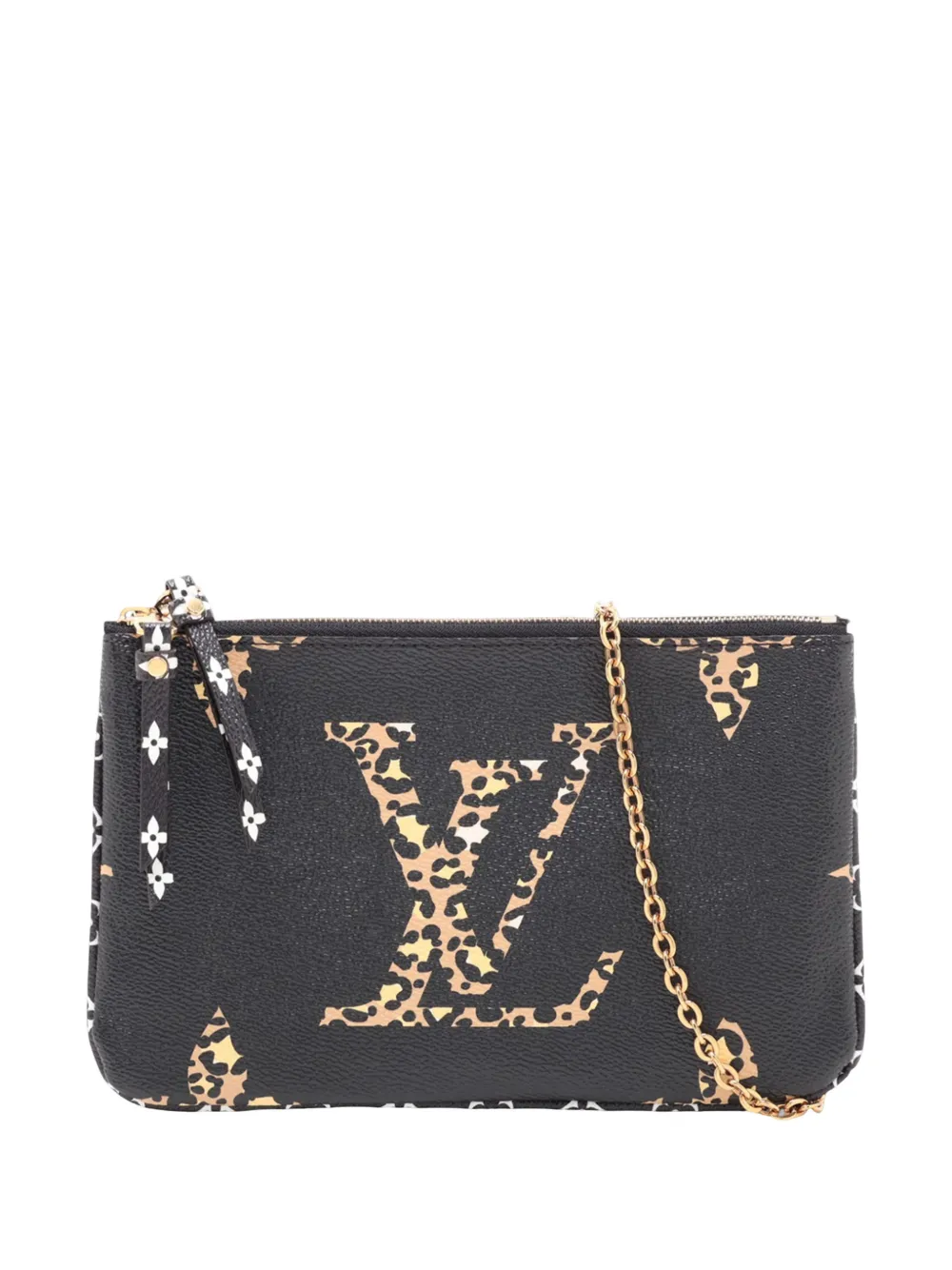Louis Vuitton Pre-Owned 2019 Monogram Giant Jungle Double Zip Pochette crossbody bag - Black