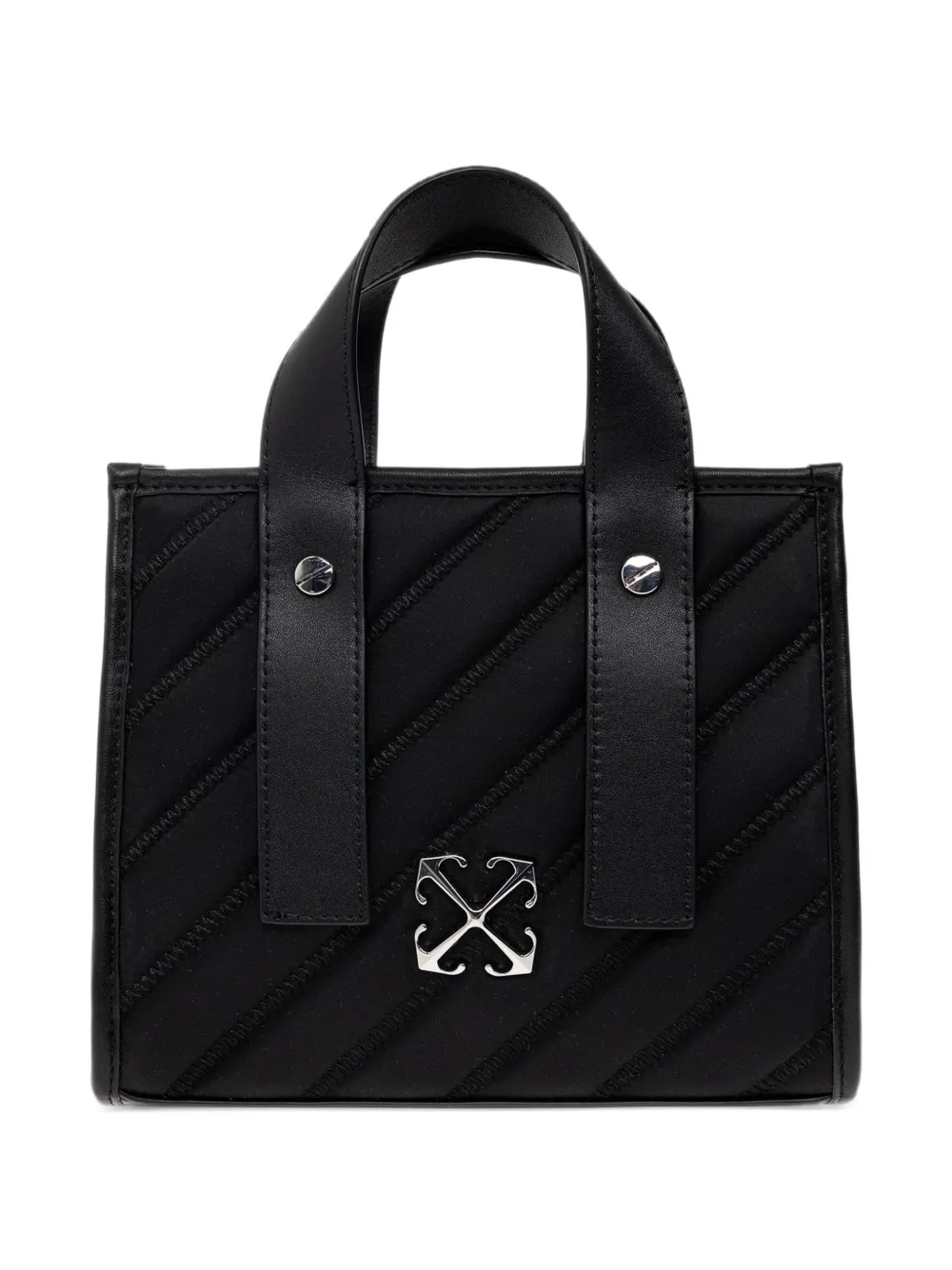 Off-White quilted Arrows tote bag Zwart
