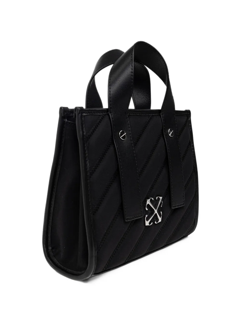 Off-White quilted Arrows tote bag Zwart