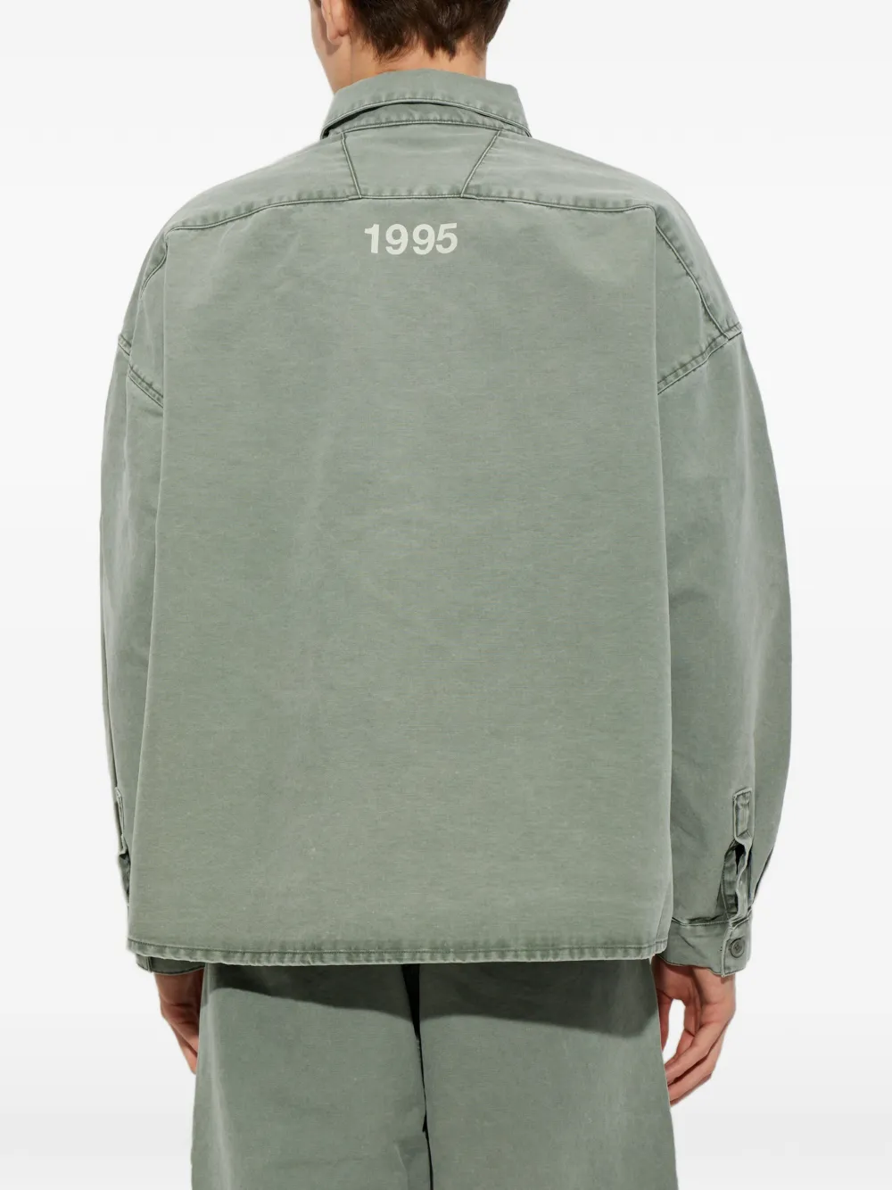 MISBHV logo-print denim shirt Grijs