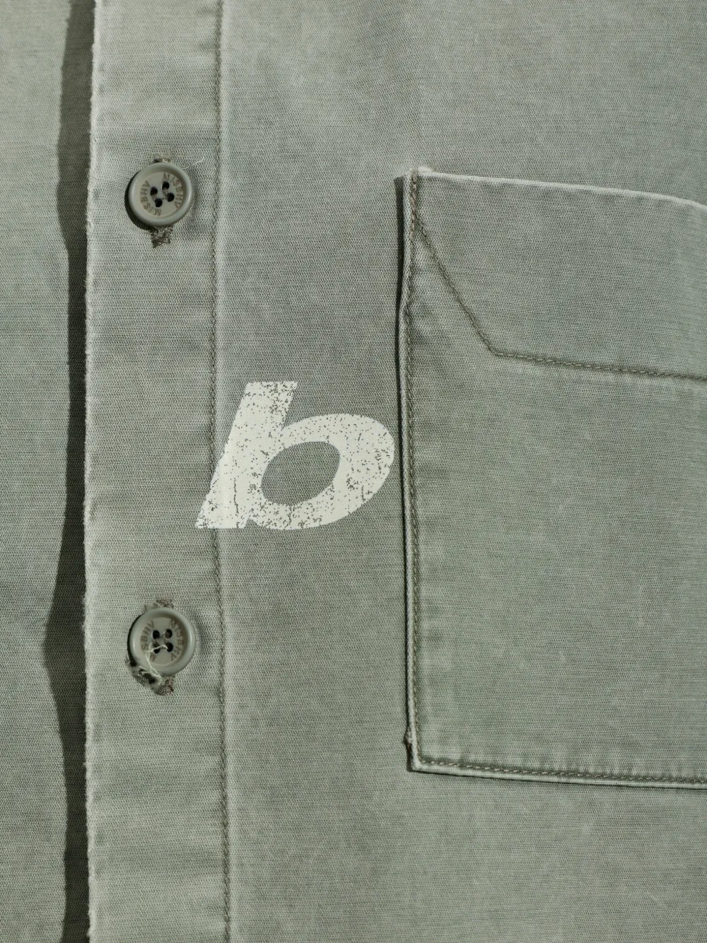 MISBHV logo-print denim shirt Grijs