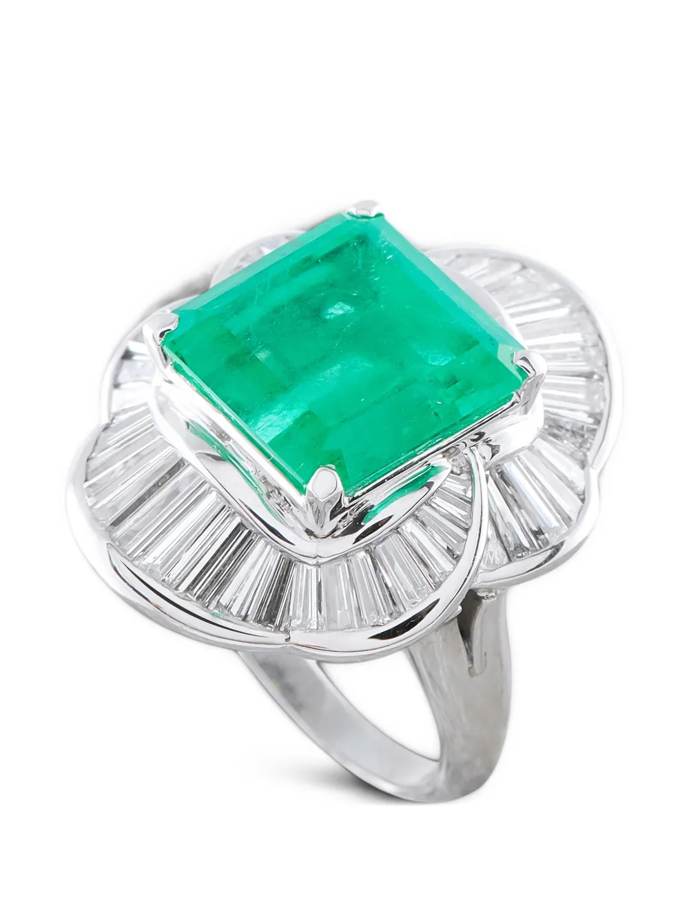 LB Exclusive emerald and diamond ballerina ring - Argento