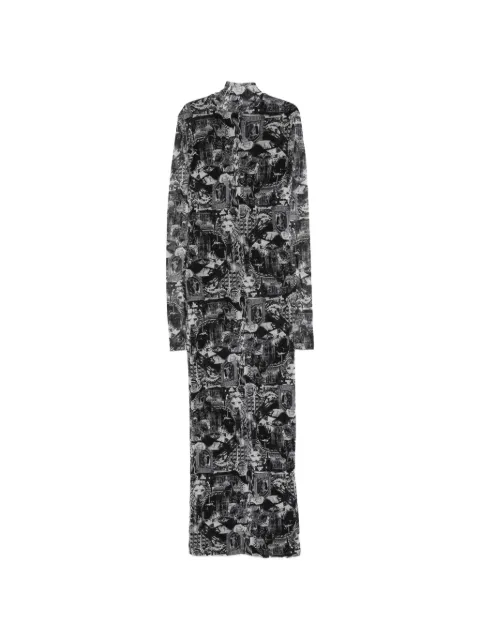 Blumarine vestido midi con cuello en V