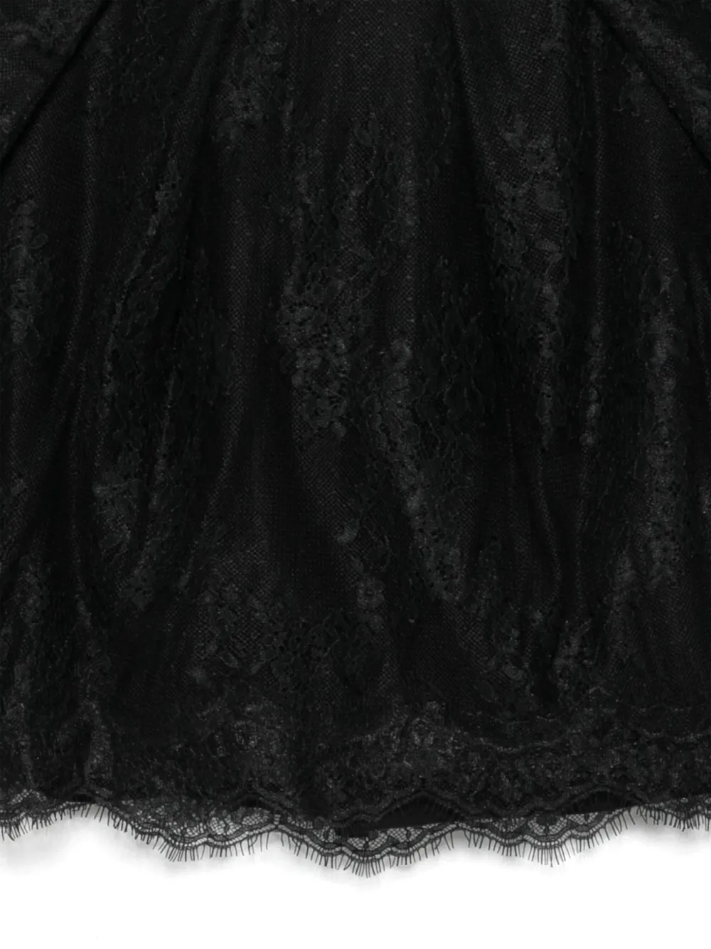 Blumarine Gesmockte mini-rok met kant Zwart